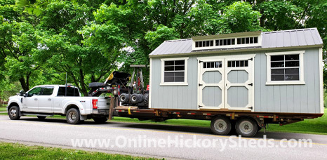 Delivering a Dormer Utility Shed