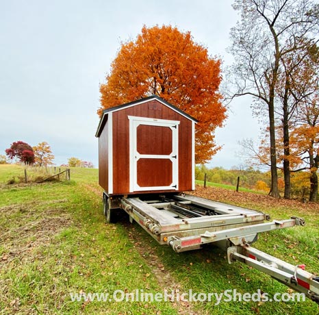 Hickory Shed being installed