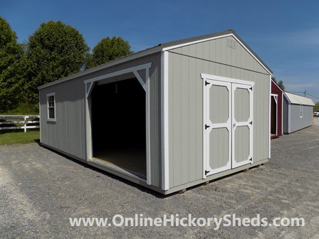 Hickory Sheds Utility Garage Double Barn Doors