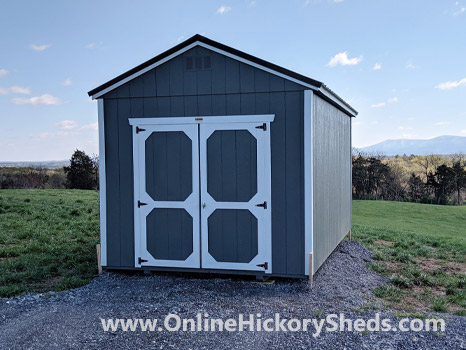 hickory-sheds-utility-shed-small-17 Hickory Sheds Utility Shed Painted Gray Shadow