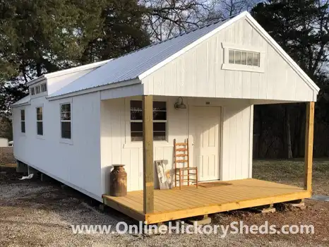 Old Hickory White Front Porch with Utility Dormer