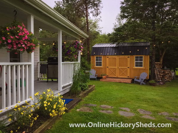 Get your hickory shed built on-site
