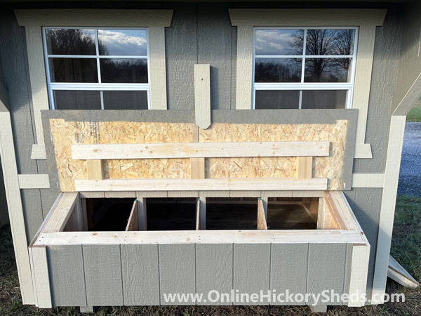 Hickory Sheds Chicken Coop outside nesting box access