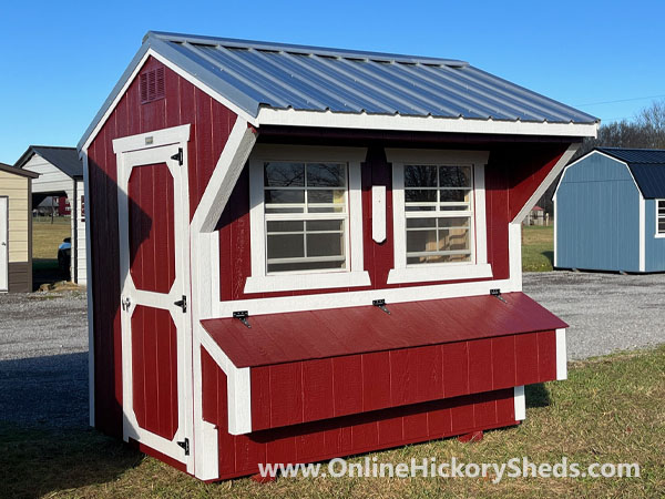 Hickory Sheds Chicken Coop in barn red