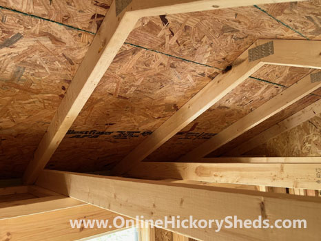 Hickory Sheds Chicken Coop roof rafters