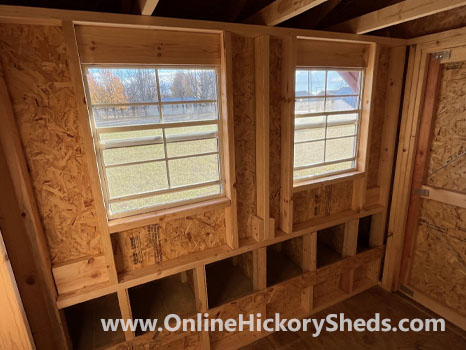 Hickory Sheds Chicken Coop windows