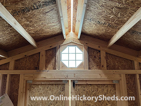 Hickory Sheds Side Gable interior gable window